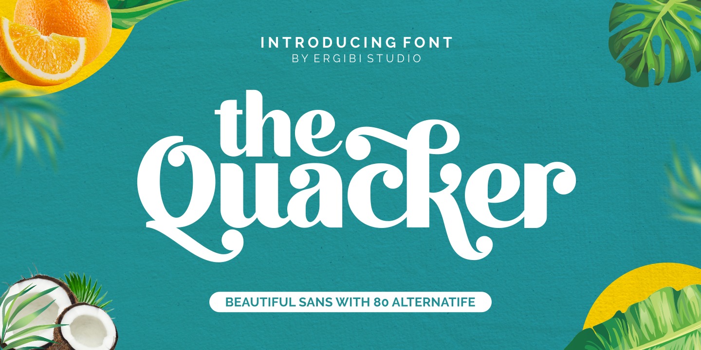 Beispiel einer Quacker-Schriftart